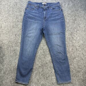 Madewell Jeans Women 32 Blue High Rise Skinny Crop Stretch Comfy Classic